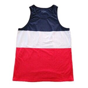 Galaxy By Harvic Sleeveless Tank Top Stars 4th Of July Flag Men's Xl Extra Large